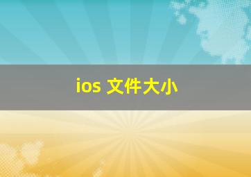 ios 文件大小